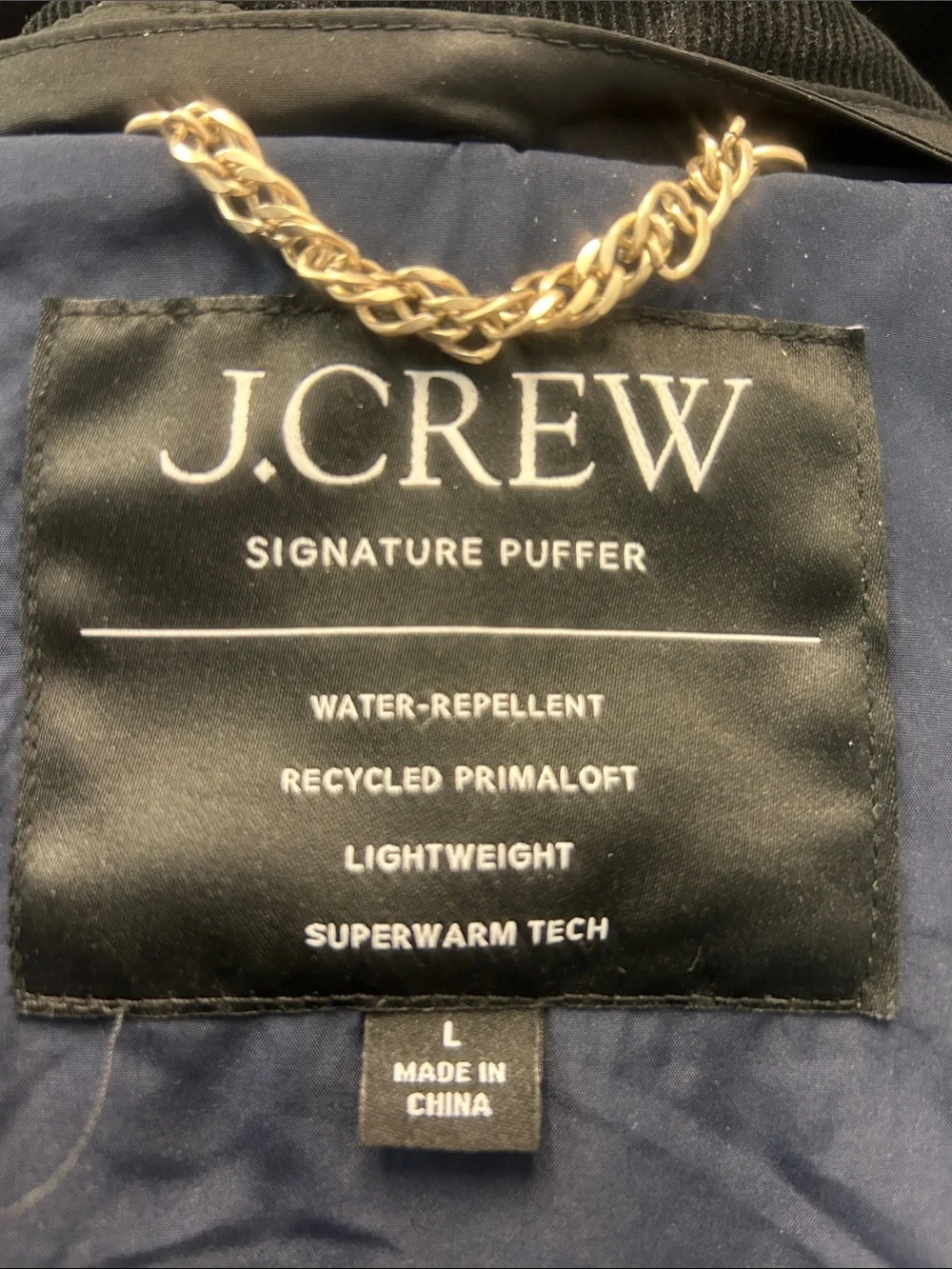 Like New J. Crew Heritage Quilted Black Barn Jacket with PrimaLoft® Size L